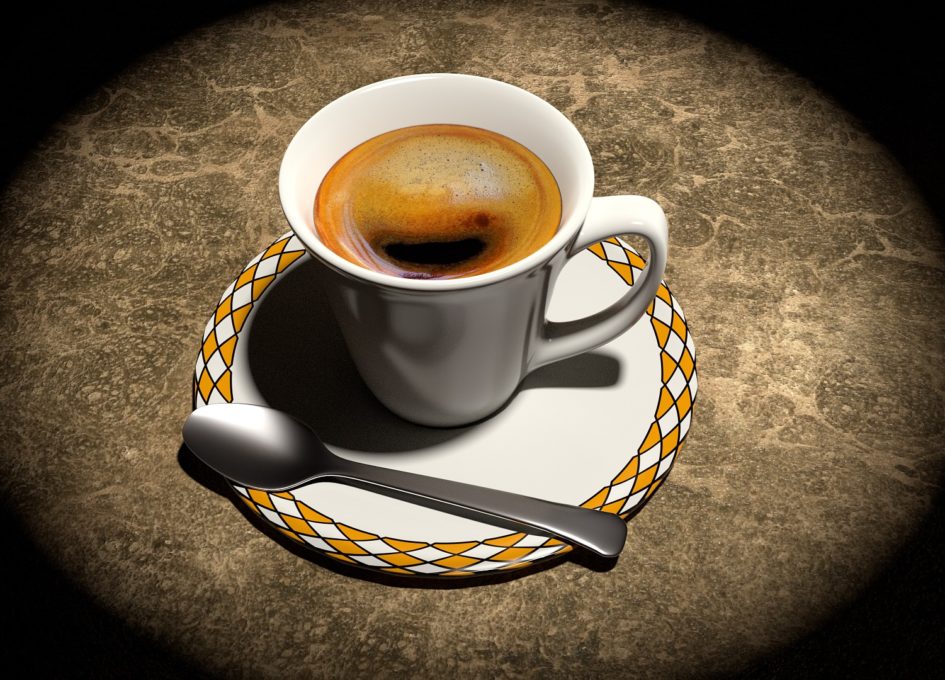 A single cup of coffee hints at many different types of stories
